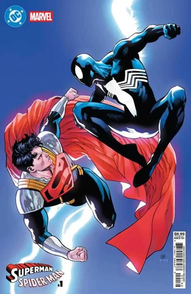 DC/Marvel: Superman/Spider-Man #1 (One Shot) Cover R Daniel Sampere Super Boy Prime & Spider-Man Black Card Stock Variant