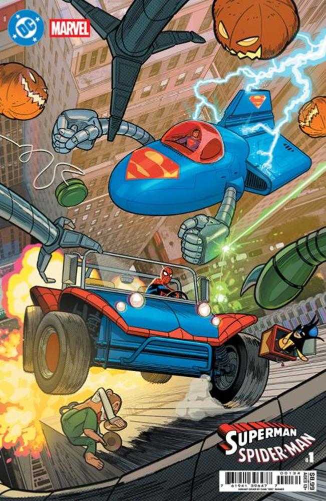 DC/Marvel: Superman/Spider-Man #1 (One Shot) Cover T Evan Doc Shaner Supermobile & Spider Mobile Card Stock Variant