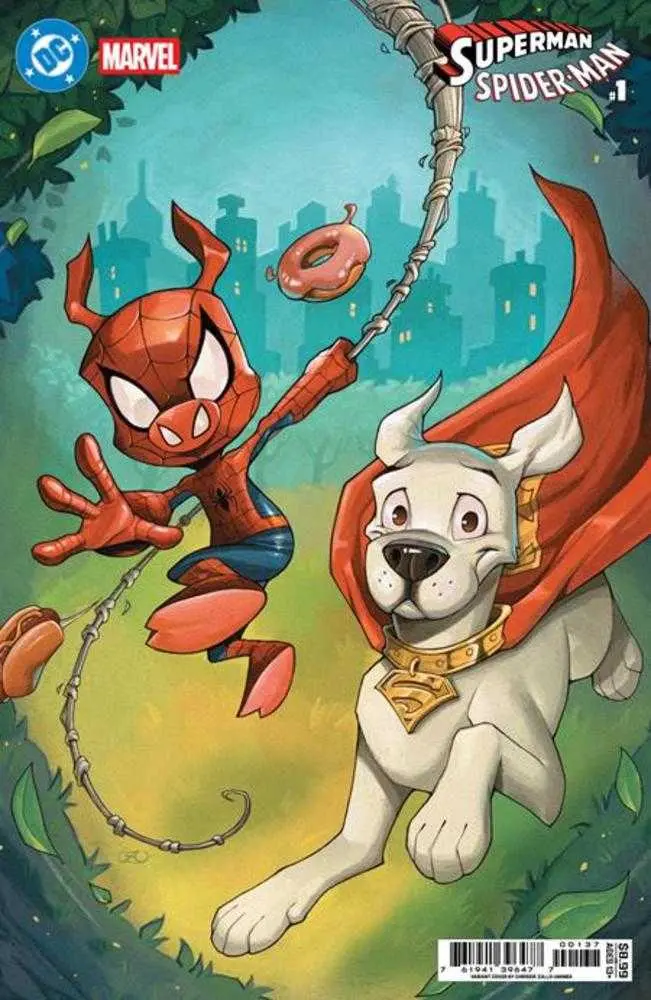DC/Marvel: Superman/Spider-Man #1 (One Shot) Cover W Chrissie Zullo Krypto & Spider Ham Card Stock Variant