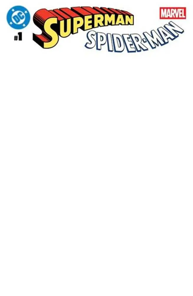 DC/Marvel: Superman/Spider-Man #1 (One Shot) Cover Z Blank Card Stock Variant