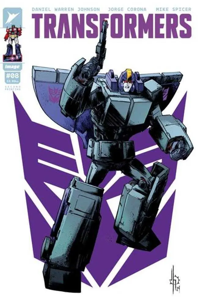 Transformers #8 2nd Print Cover A Decepticon