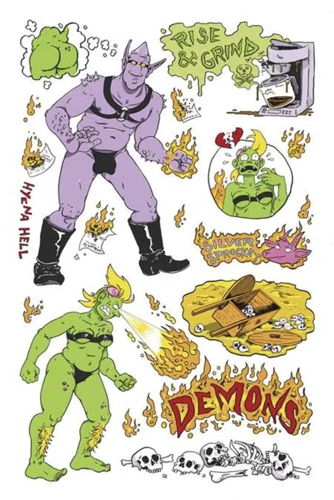 Demons Rise And Grind Sticker Sheet