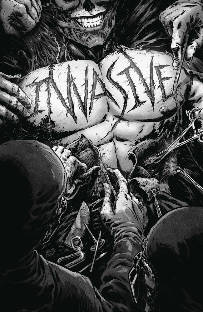 Invasive #1 (Of 4) Cover E Inc 1:15 Brian Level Bw Variant (Mature)