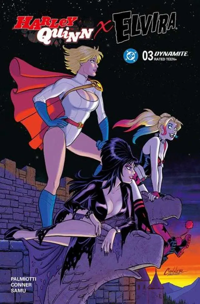 Harley Quinn X Elvira #3 Cover G 1 in 10 Amanda Conner Night Original Variant