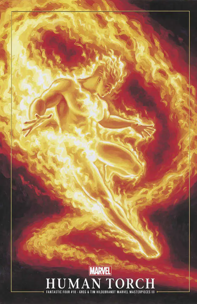 Fantastic Four #18 Greg And Tim Hildebrandt Human Torch Marvel Masterpieces III Variant