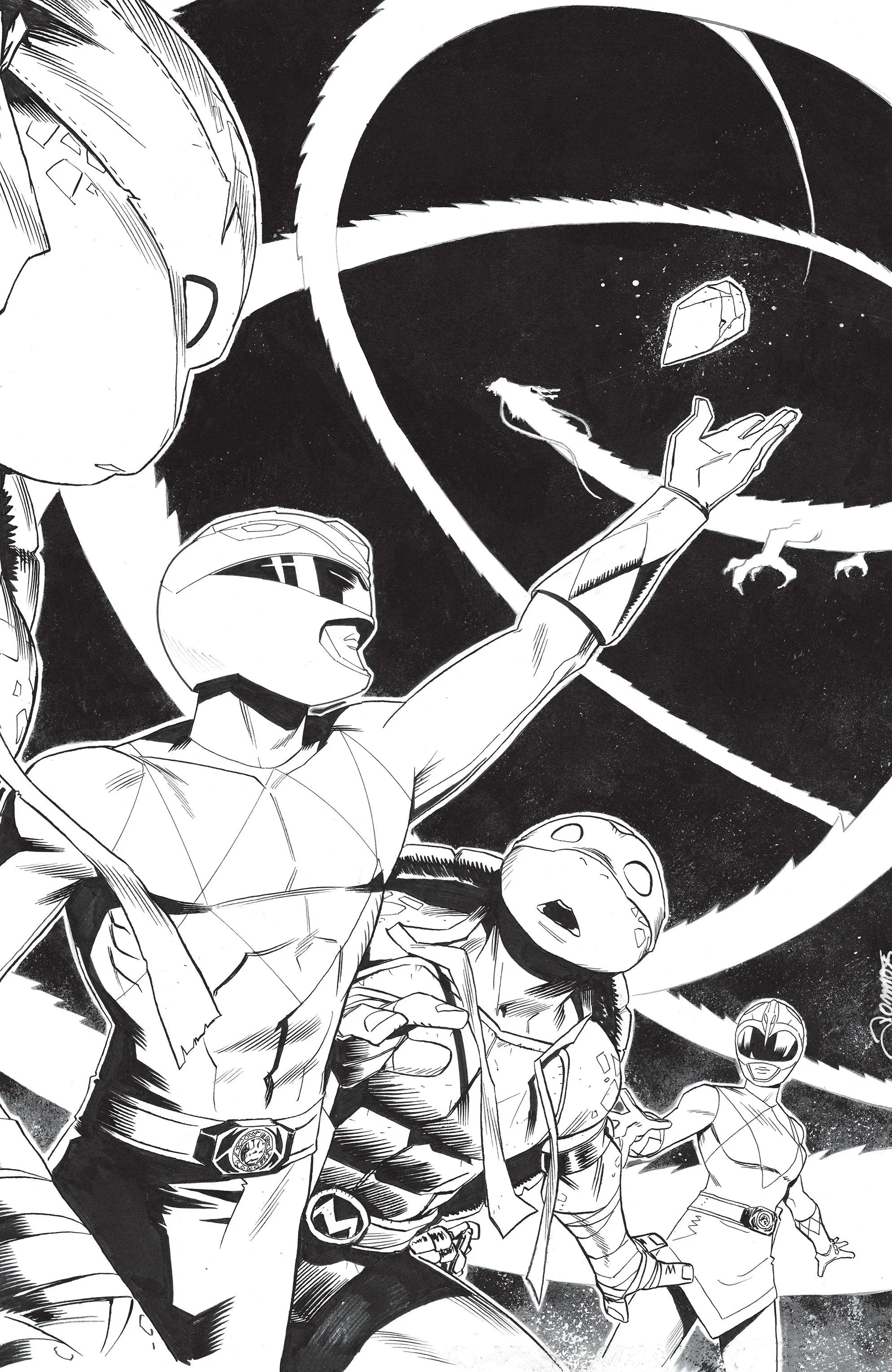 Mighty Morphin Power Rangers/Teenage Mutant Ninja Turtles III #4 E 1 in 10 Variant Edition (Full Art, Zonno)