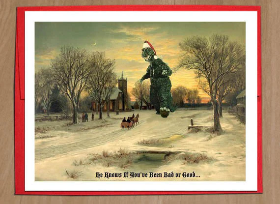 Alternate Histories He Knows If You've Been Bad or Good Holiday Card