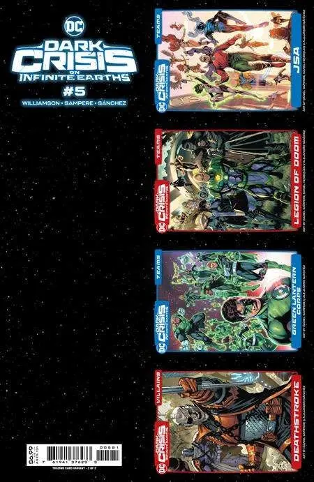 Dark Crisis On Infinite Earths #5 (Of 7) Cvr H Perforation Trading Card 2 Of 2 Card Stock Var