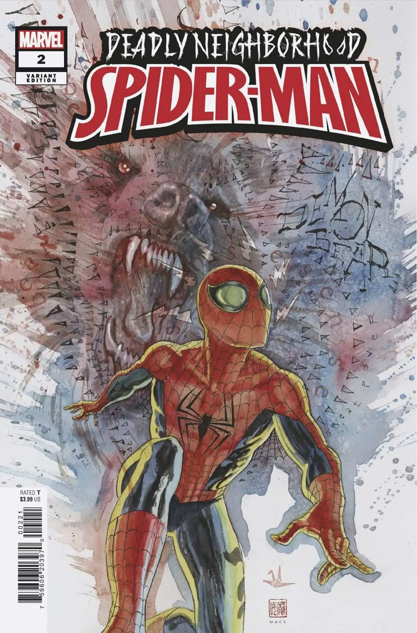 Deadly Neighborhood Spider-Man 2 David Mack Variant