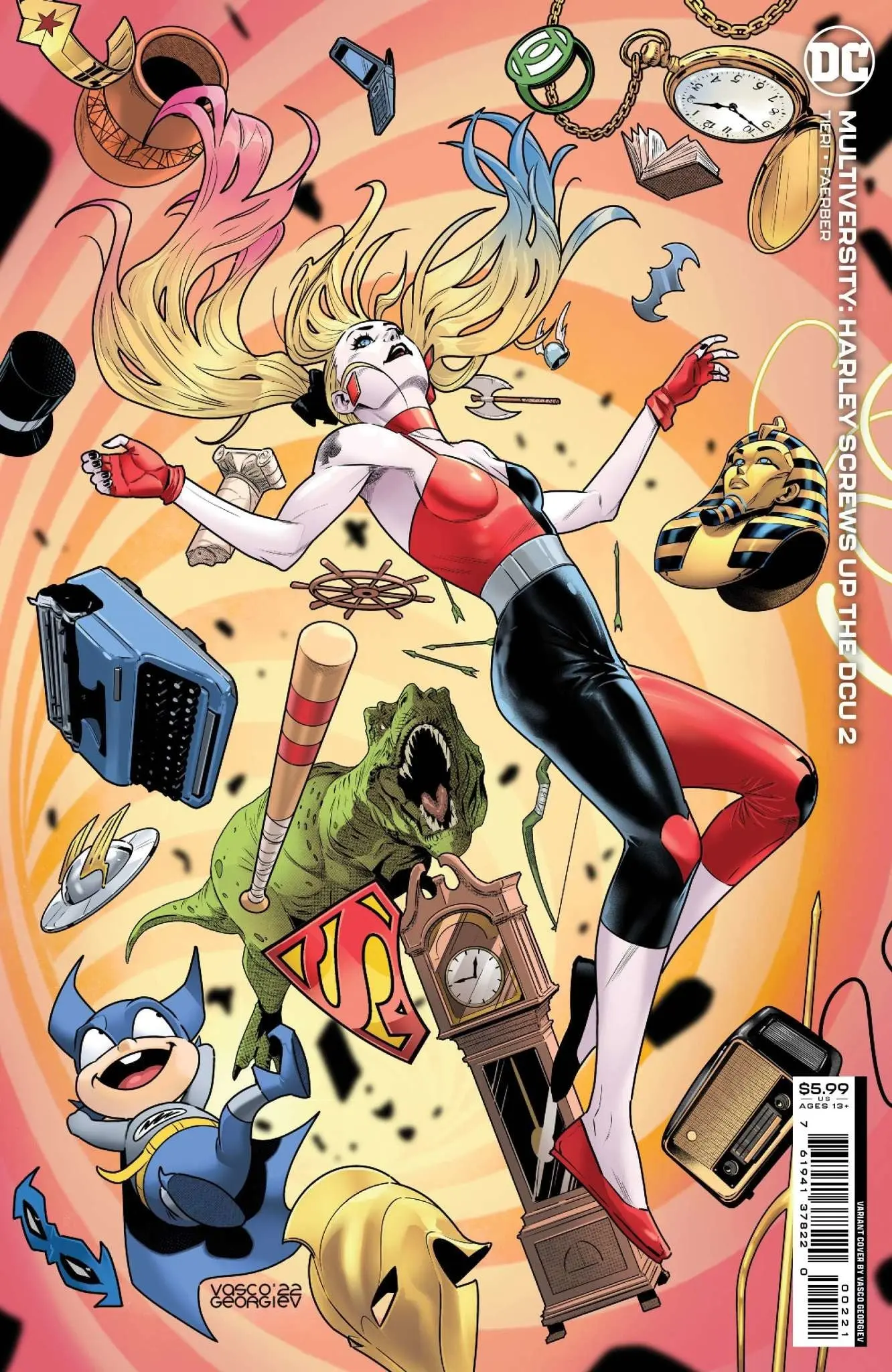 Multiversity Harley Screws Up The Dcu #2 (Of 6) Cvr B Vasco Georgiev Card Stock Var