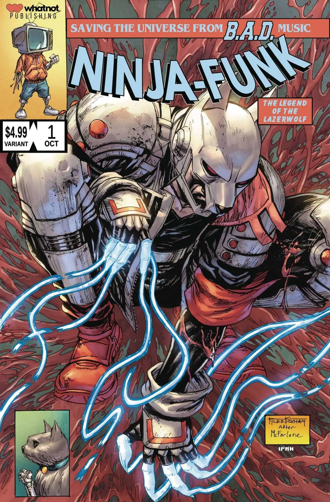 Ninja Funk #1 (Of 4) Cvr C Kirkham Lazerwolf Var (MR)